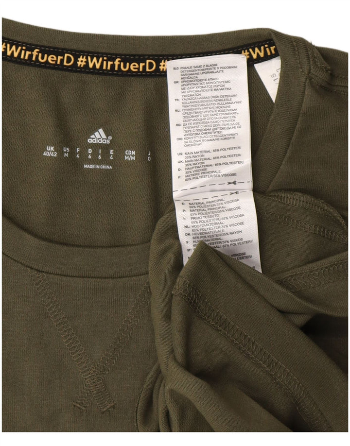 ADIDAS Mens Olympic Games Top Manga Longa UK 40/42 Médio Cáqui Poliéster