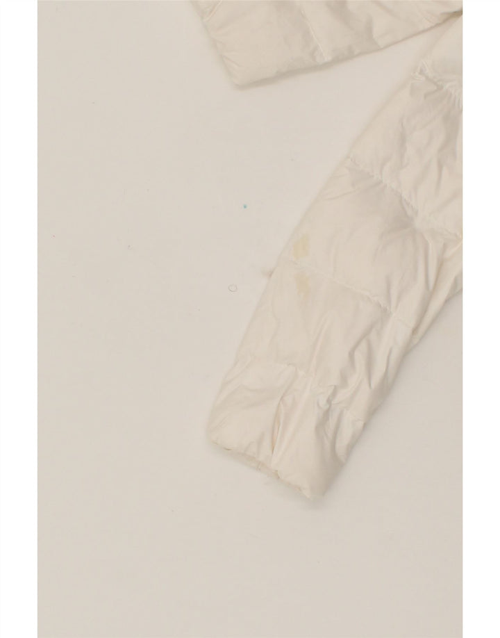 ADIDAS Womens Padded Jacket UK 10 Small White Polyester Vintage Adidas and Second-Hand Adidas from Messina Hembry 