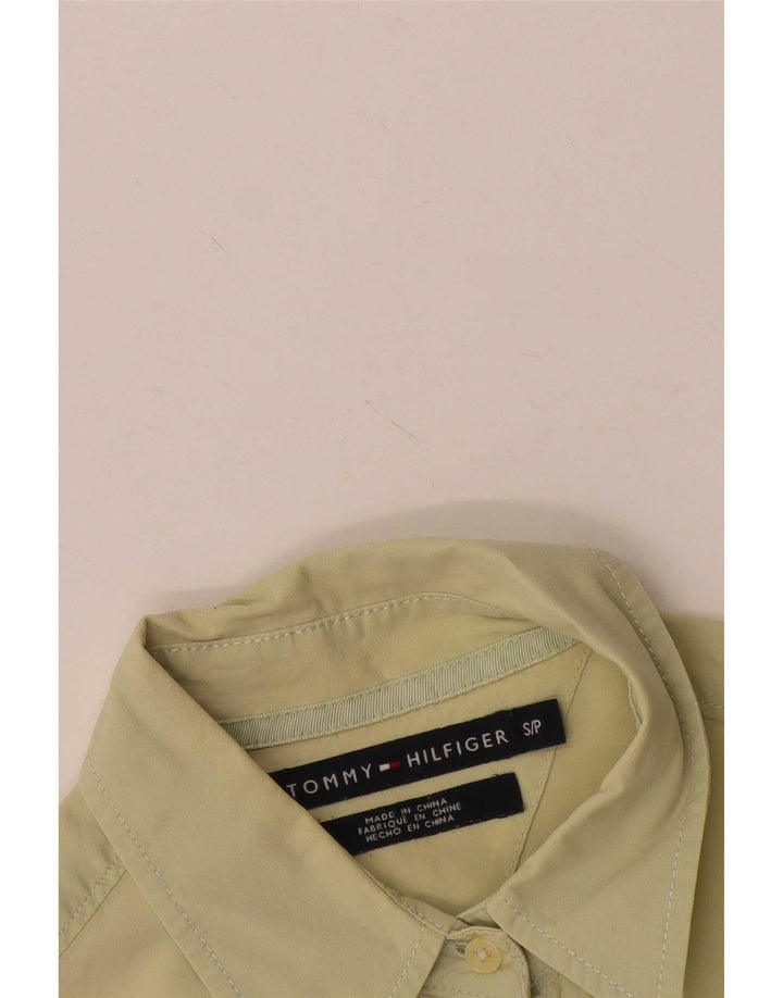 Camisa Tommy Hilfiger Mulher UK 10 Pequena Amarela