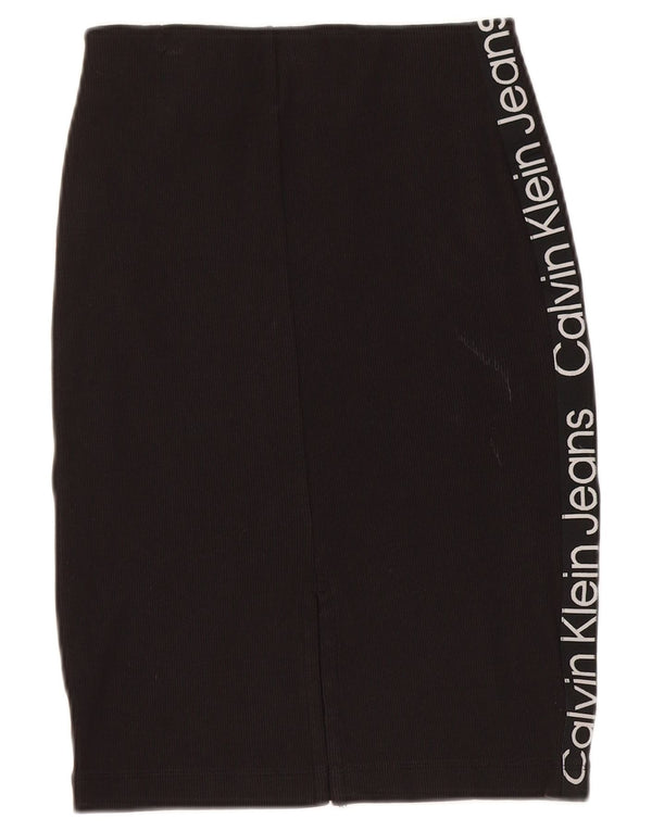 Saia lápis feminina CALVIN KLEIN JEANS 2XS W24 algodão preto
