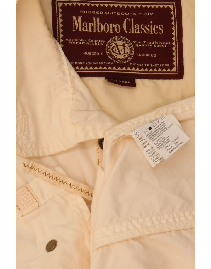 Jaqueta utilitária masculina Marlboro Classics UK 42 XL algodão bege