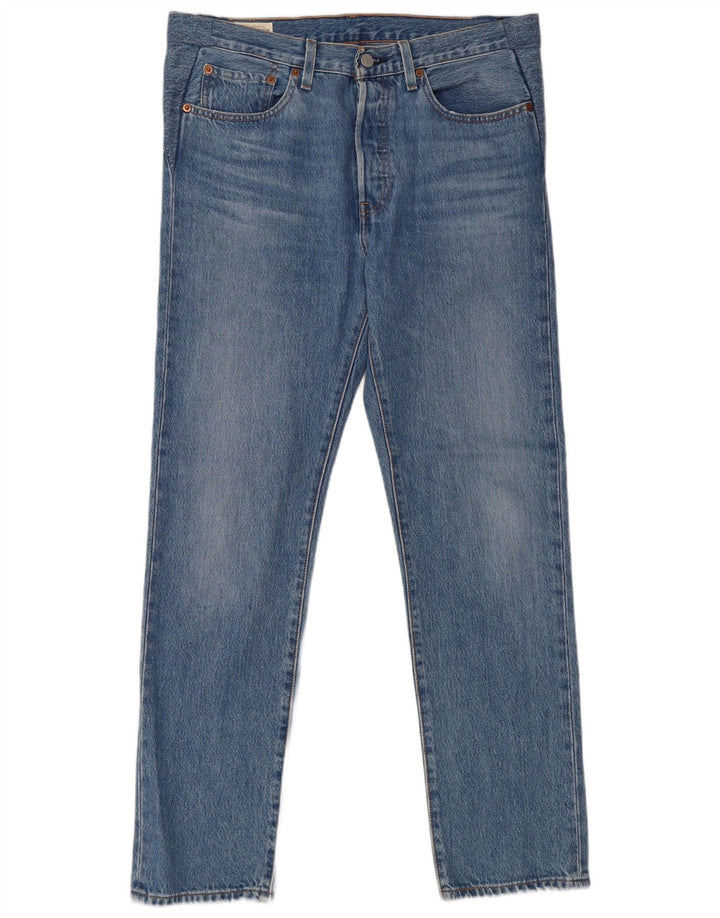 Levi's Masculino 501 Straight Jeans W27 L30 Azul Algodão