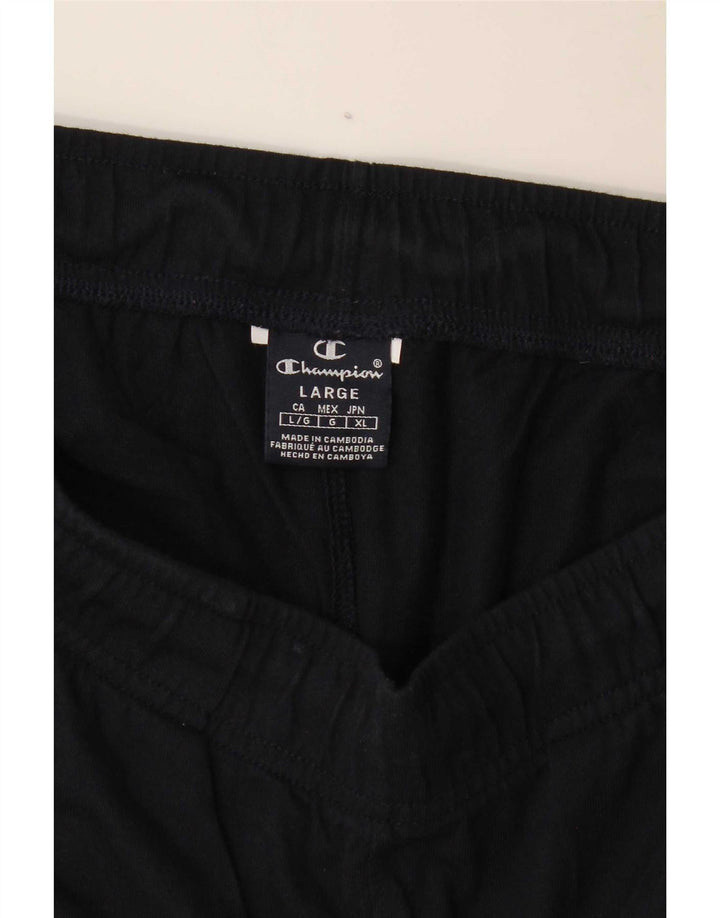 Shorts esportivos gráficos masculinos Champion grandes azul marinho