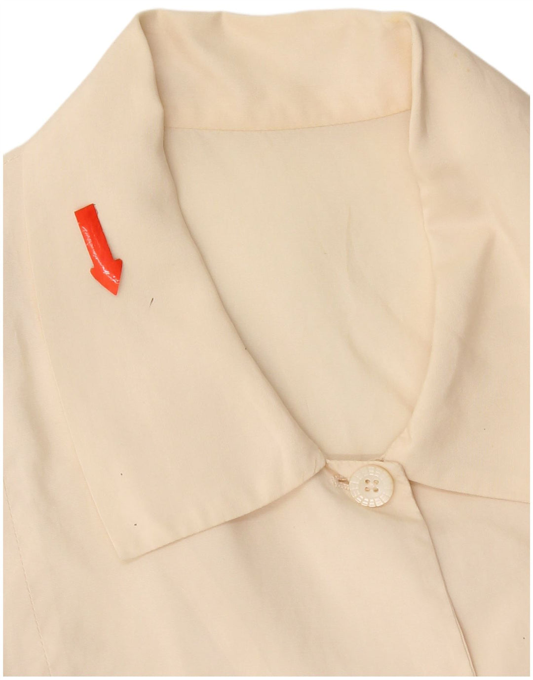 Blusa feminina vintage cropped UK 14 bege médio