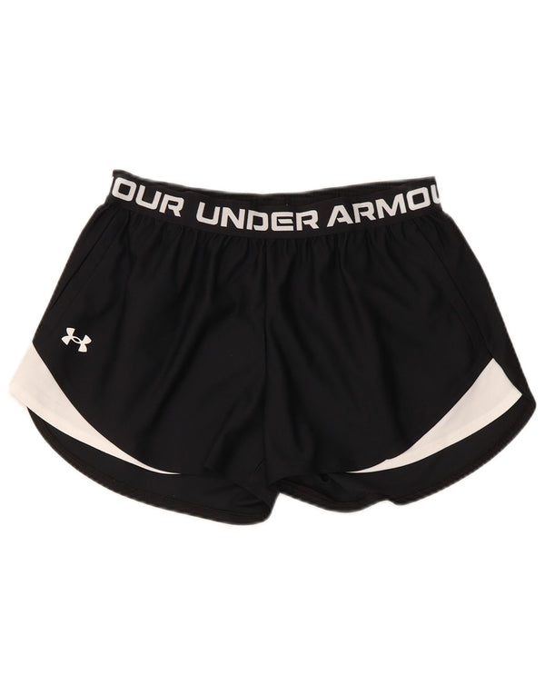 Shorts esportivos gráficos femininos Under Armour UK 12 médio preto esportivo
