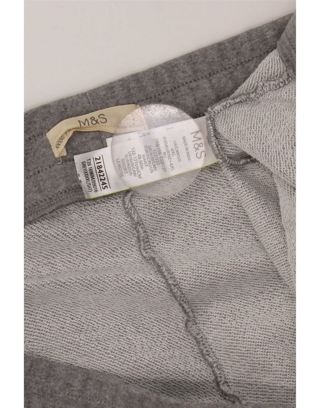 Calça de treino masculina Marks & Spencer 4XL algodão cinza