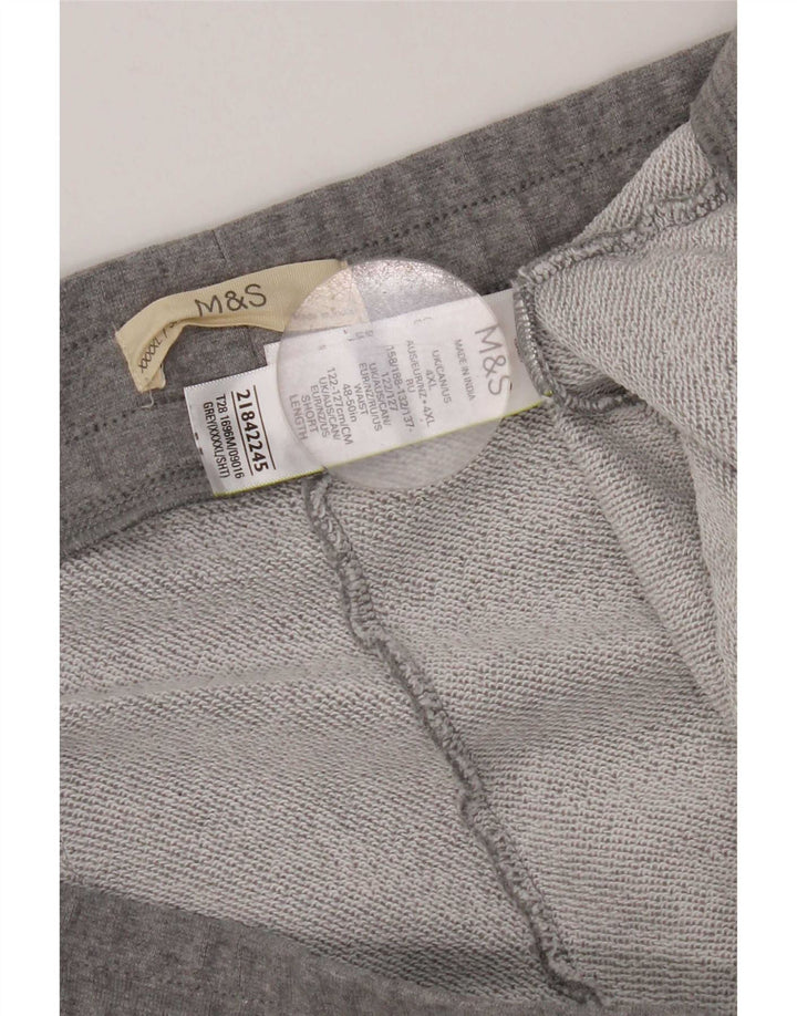 Calça de treino masculina Marks & Spencer 4XL algodão cinza