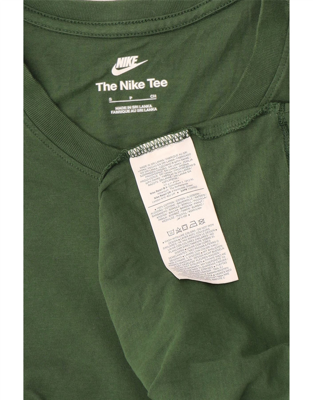 Camiseta masculina Nike Top pequeno algodão verde