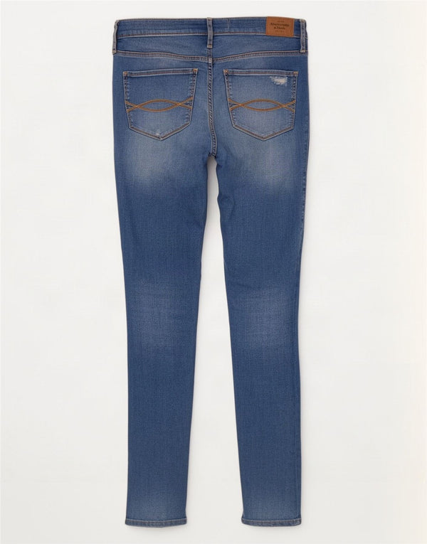 Calça jeans skinny feminina Abercrombie & Fitch EUA 6 médio W28 L27 azul