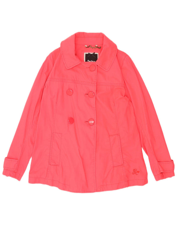 PEPE Jeans Feminino Pea Coat UK 10 Pequeno Rosa