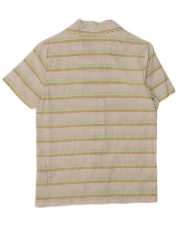 Camisa Hurley Boys manga curta 7-8 anos algodão listrado multicolorido