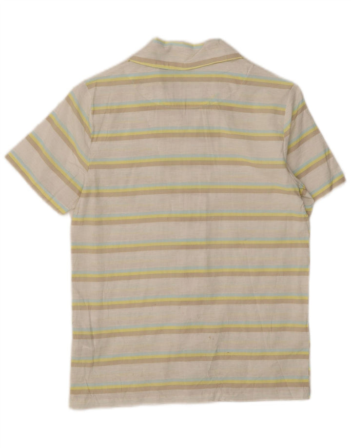 Camisa Hurley Boys manga curta 7-8 anos algodão listrado multicolorido