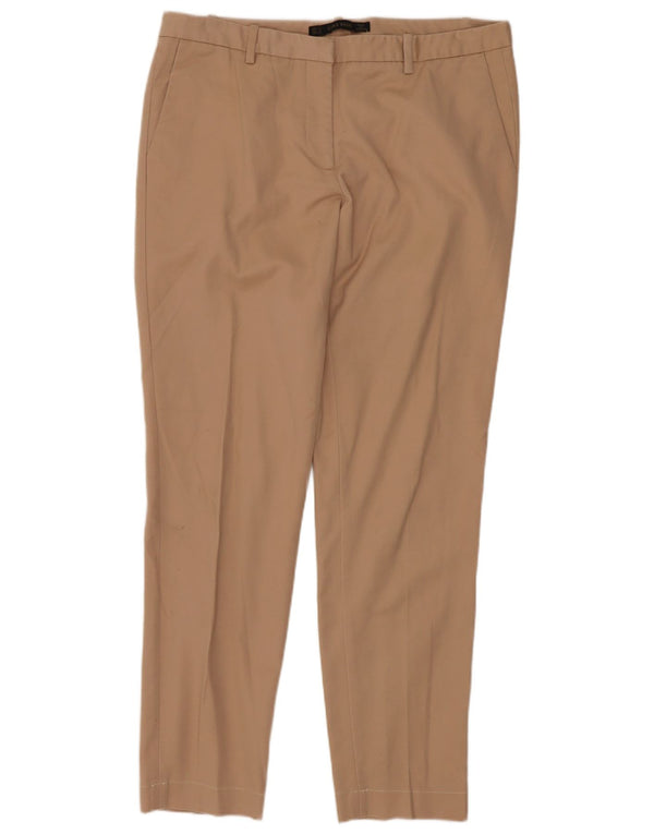 Zara Calça Chino Feminina Slim EU 38 Pequeno W28 L27 Algodão Bege