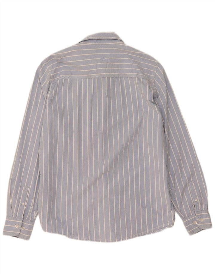 Camisa masculina FAT FACE grande algodão listrado azul