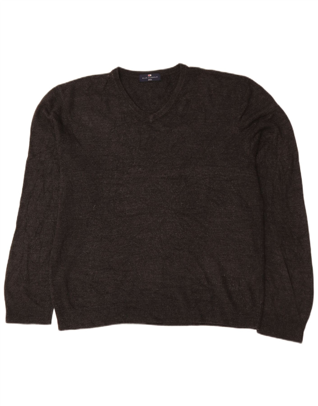 Suéter masculino Marks & Spencer Blue Harbor com decote em V XL cinza acrílico