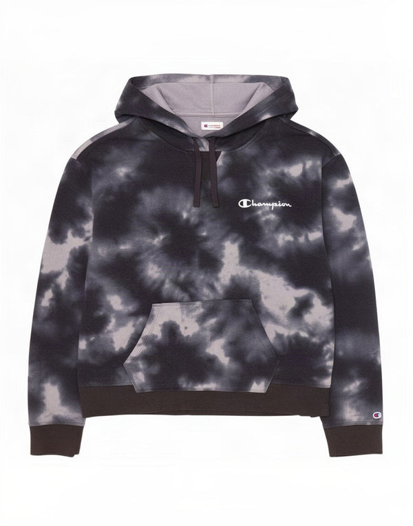 Jumper com capuz feminino Champion UK 18 XL azul marinho tie-dye algodão