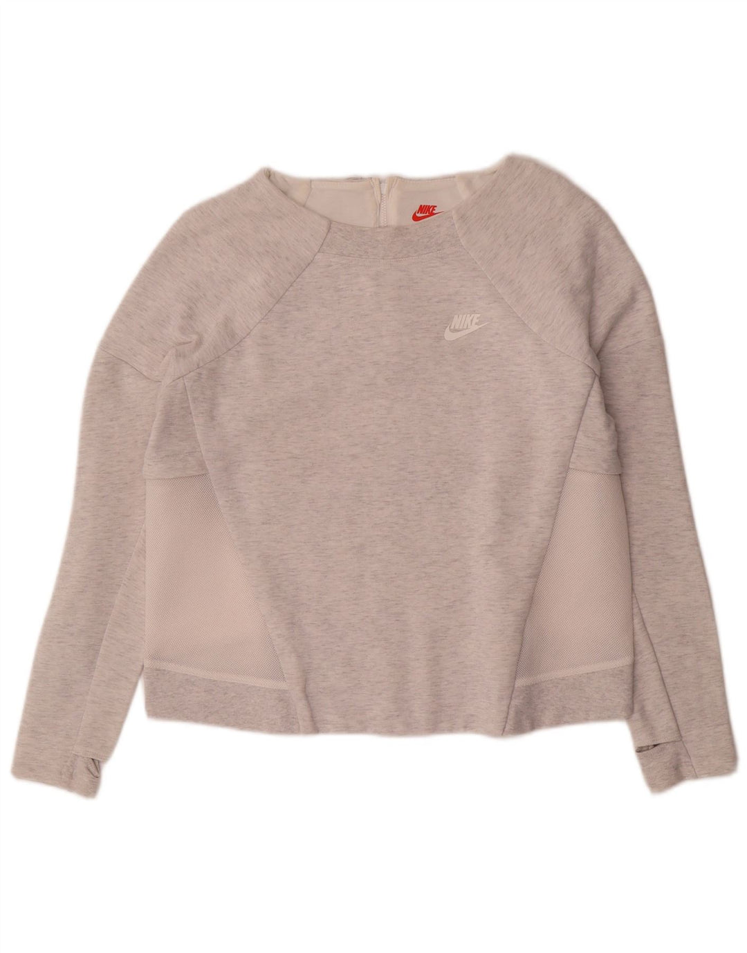 Moletom feminino Nike UK 16 grande algodão manchado cinza