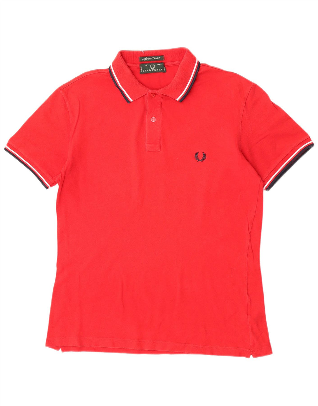 Camisa polo masculina leve e elástica Fred Perry grande vermelha