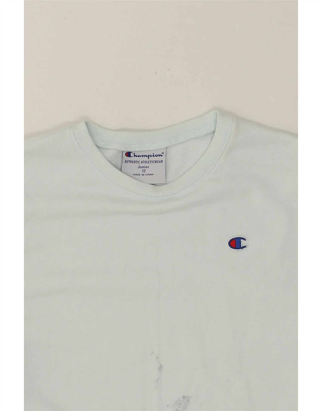 CHAMPION Boys Sweatshirt Jumper 11-12 Years Blue Cotton Vintage Champion and Second-Hand Champion from Messina Hembry 