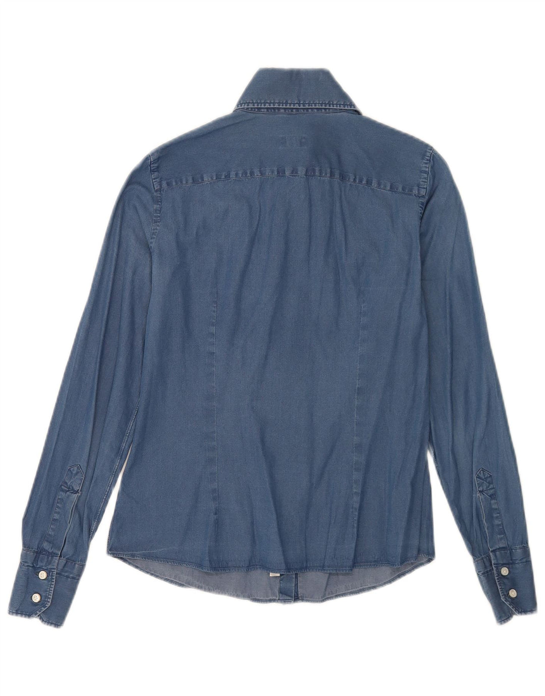 Camisa jeans feminina Barba IT 42 algodão azul médio