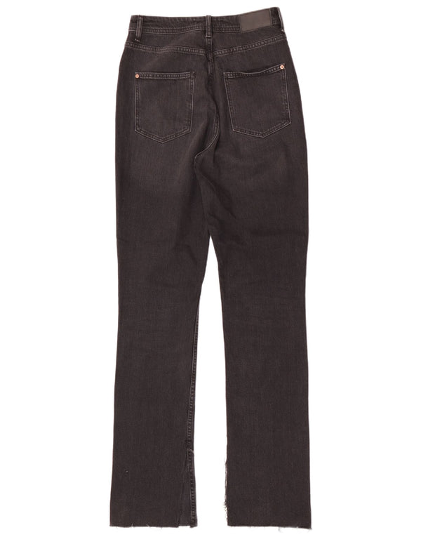 Calça jeans feminina cintura alta Zara EU 38 pequena W28 L34 algodão preto