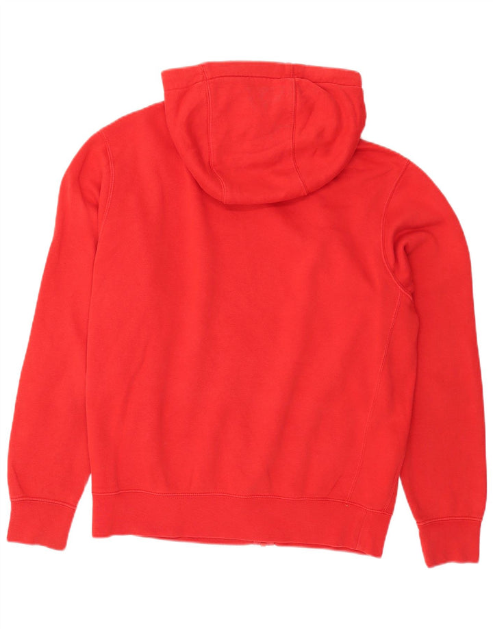 Suéter Nike masculino com capuz e zíper pequeno algodão vermelho