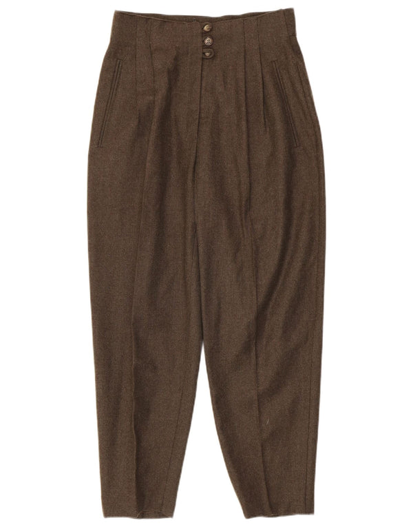 Calça feminina vintage cropped com ajuste IT 42 Médio W26 L25 Cáqui