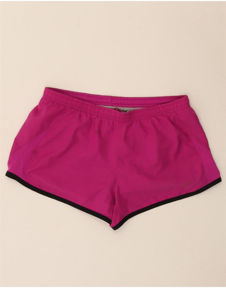 Shorts esportivos femininos Nike UK 12 poliéster roxo médio