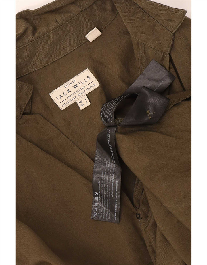 Pulôver feminino Jack Wills manga 3/4 oversized Reino Unido 6 XS cáqui Lyocell