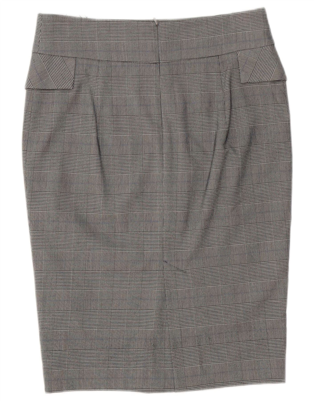 Zara Saia lápis midi feminina média W30 xadrez cinza