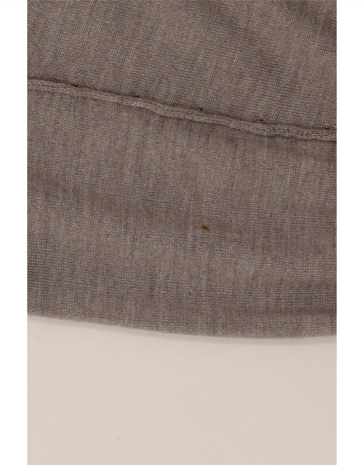 Suéter cardigã feminino ICEBERG Longline UK 14 lã cinza médio