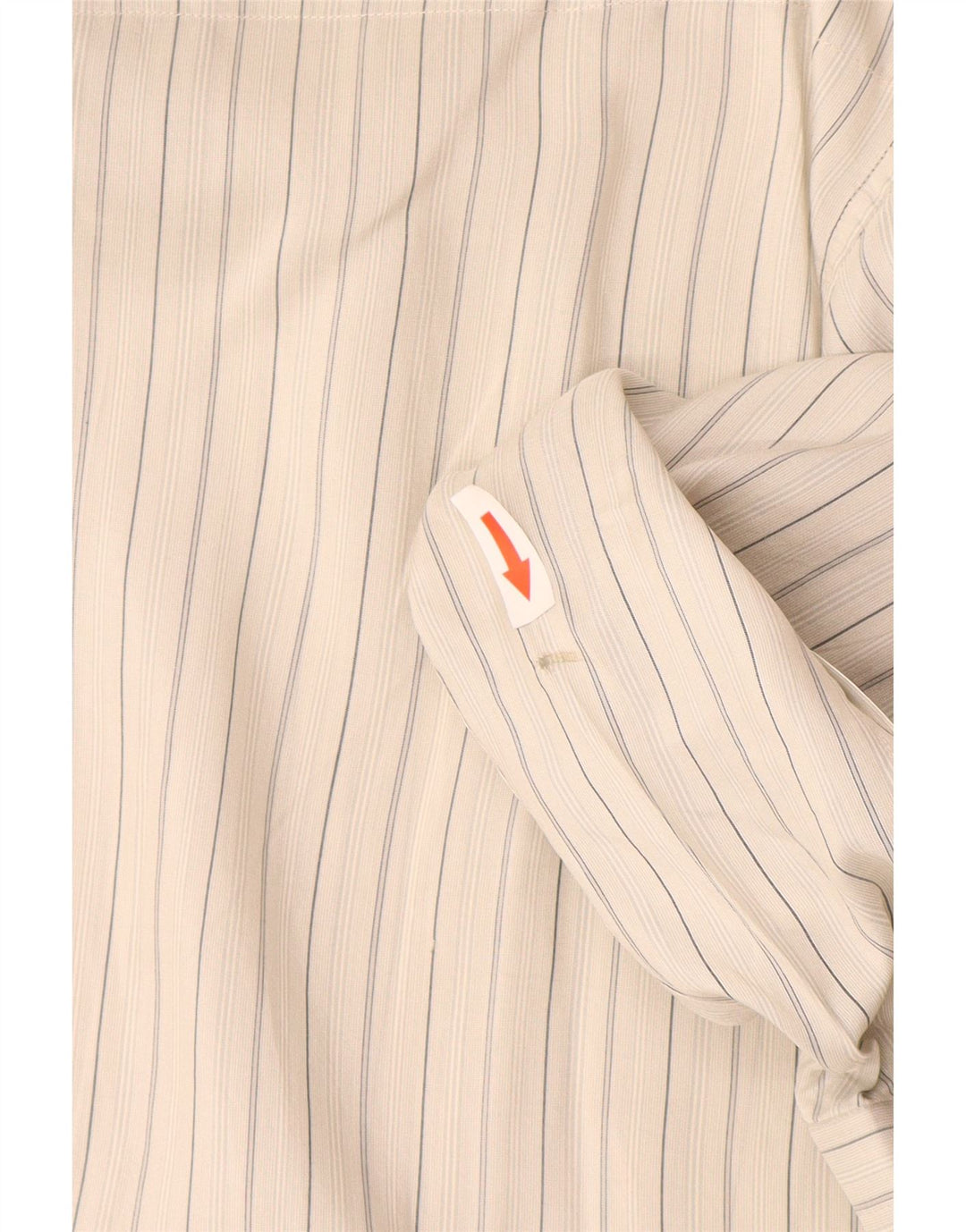 Camisa masculina vintage tamanho 42 16 1/2 seda listrada cinza grande