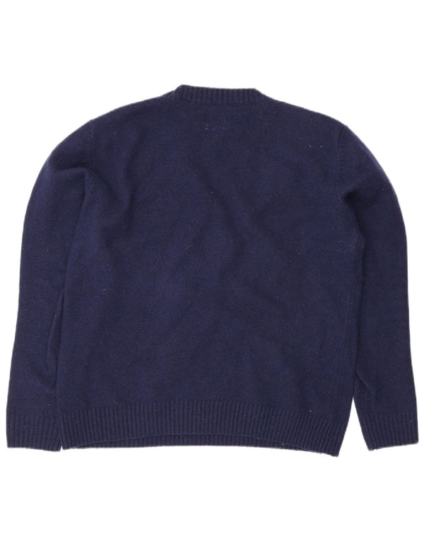 Suéter feminino Levi's Standard Fit com gola redonda Reino Unido 14 médio azul marinho