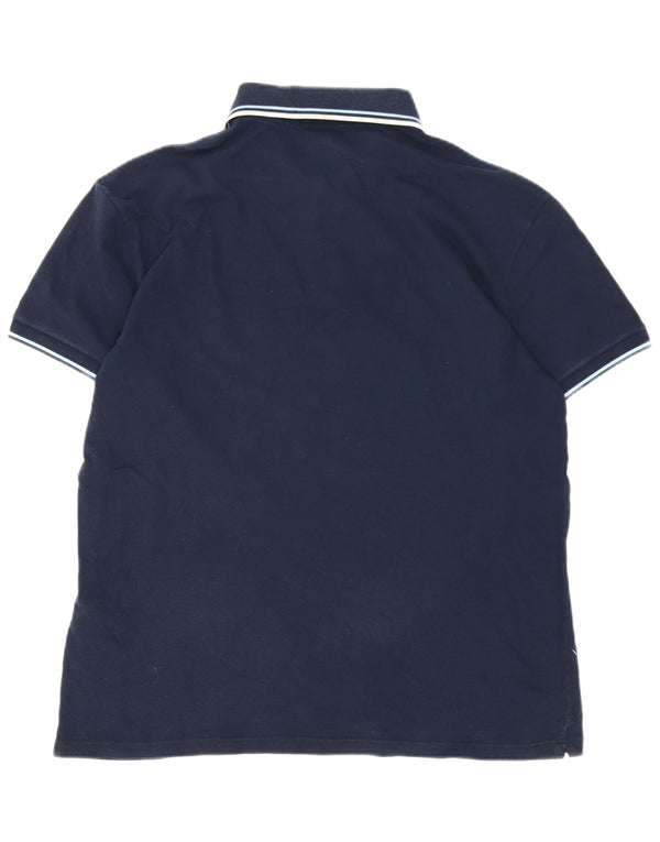 Camisa polo masculina Fred Perry grande algodão azul marinho