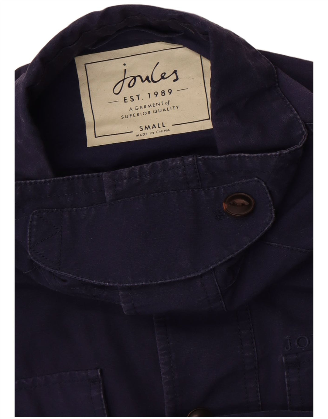 Jaqueta utilitária masculina Joules UK 36 pequena azul marinho