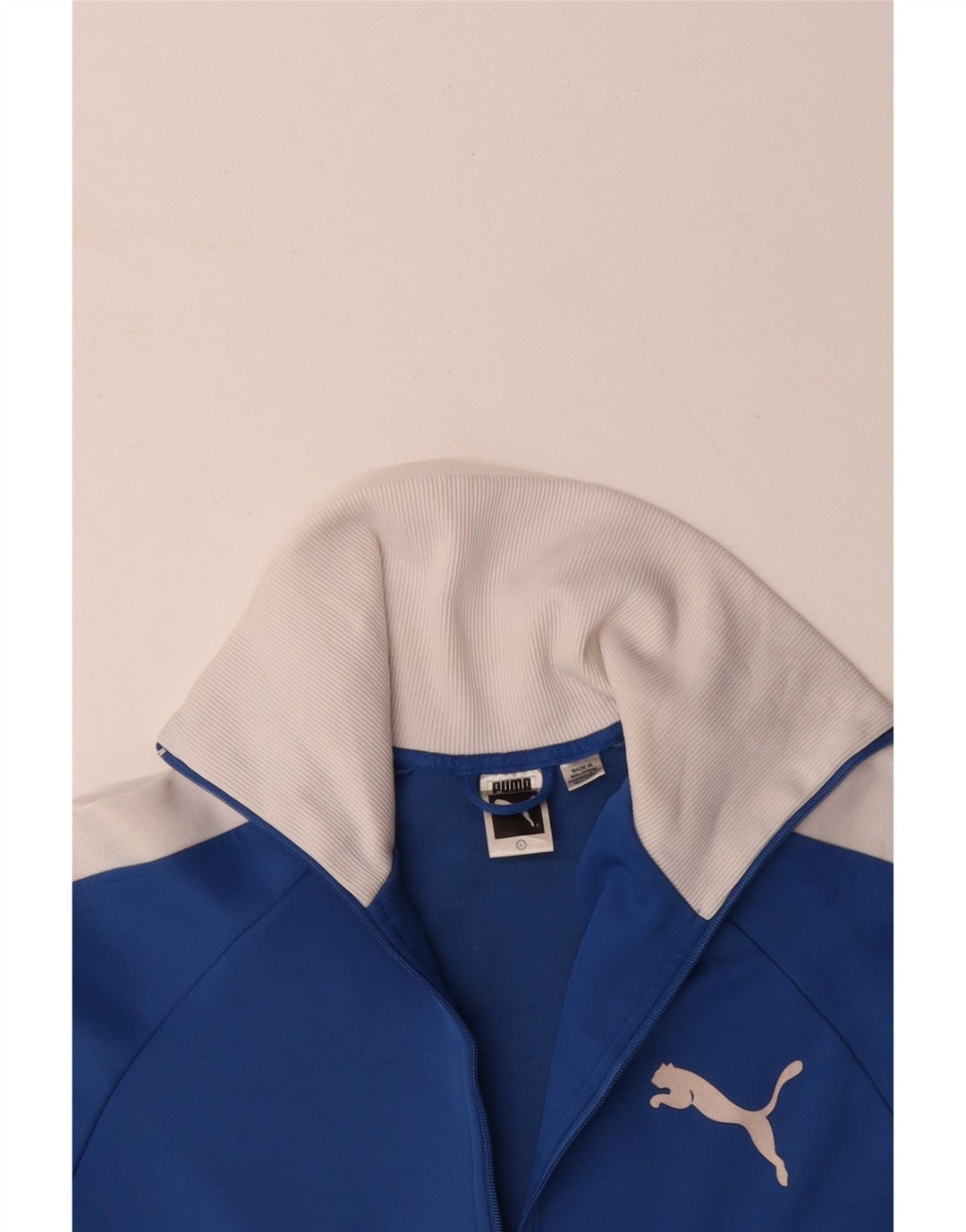 Jaqueta feminina PUMA Graphic Tracksuit UK 16 grande bloco colorido azul