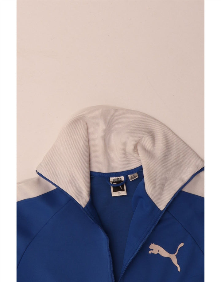 Jaqueta feminina PUMA Graphic Tracksuit UK 16 grande bloco colorido azul