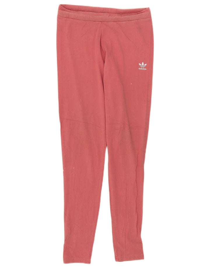 Leggings Adidas Femininas UK 12 Médio Algodão Rosa