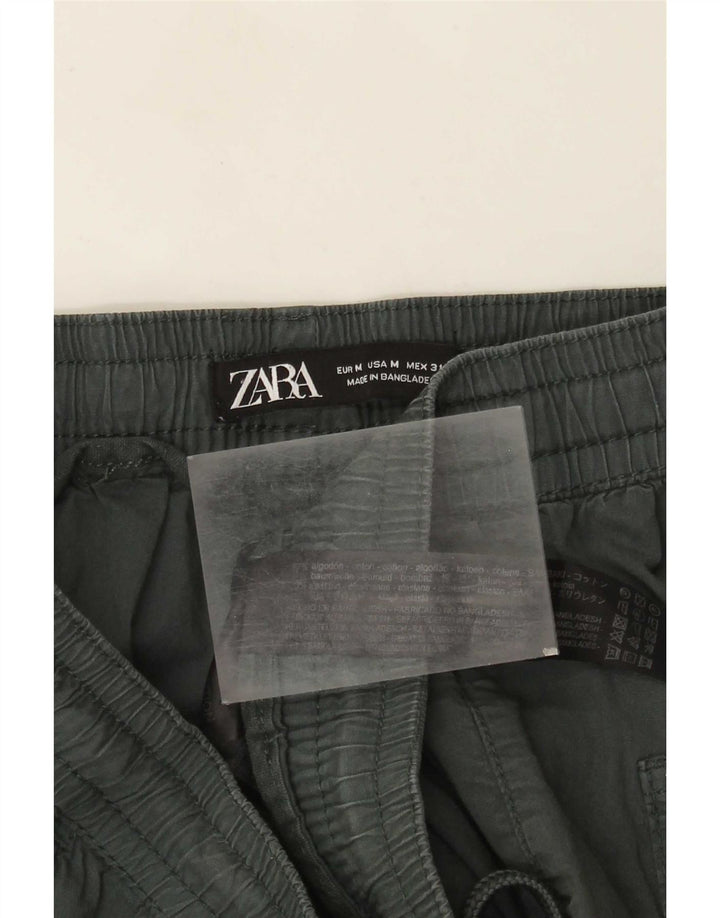 Calça jogger feminina Zara médio W28 L26 algodão verde