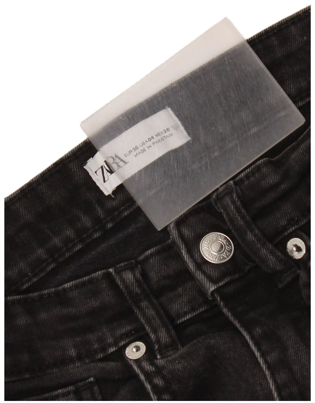 Calça jeans feminina Zara Bootcut EU 36 XS W26 L25 preta