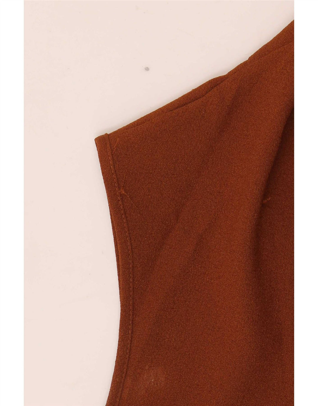 Próximo Vestido feminino sem mangas com bainha UK 16 grande poliéster marrom