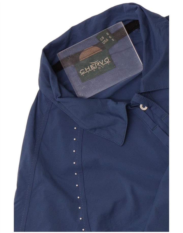Camisa polo feminina Chervo UK 8 pequena azul