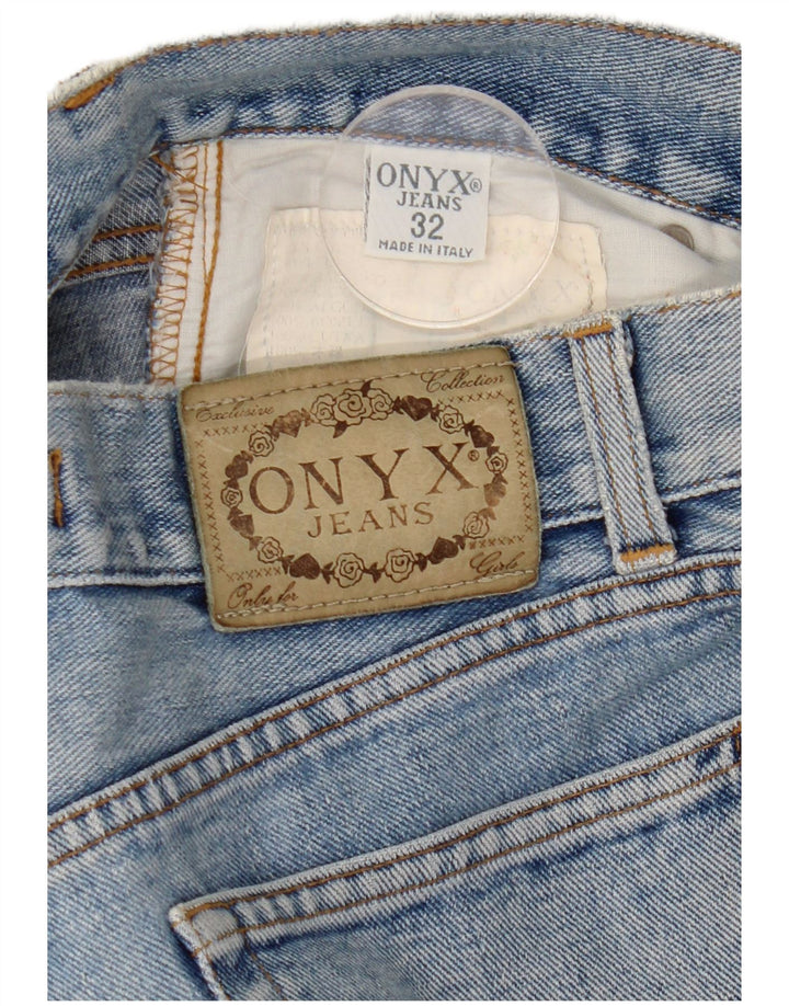 Calça Jeans Cônica Feminina Onyx W32 L29 Algodão Azul