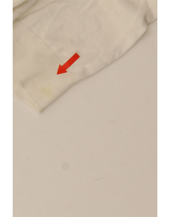 Zara Suéter masculino com gola redonda pequeno branco