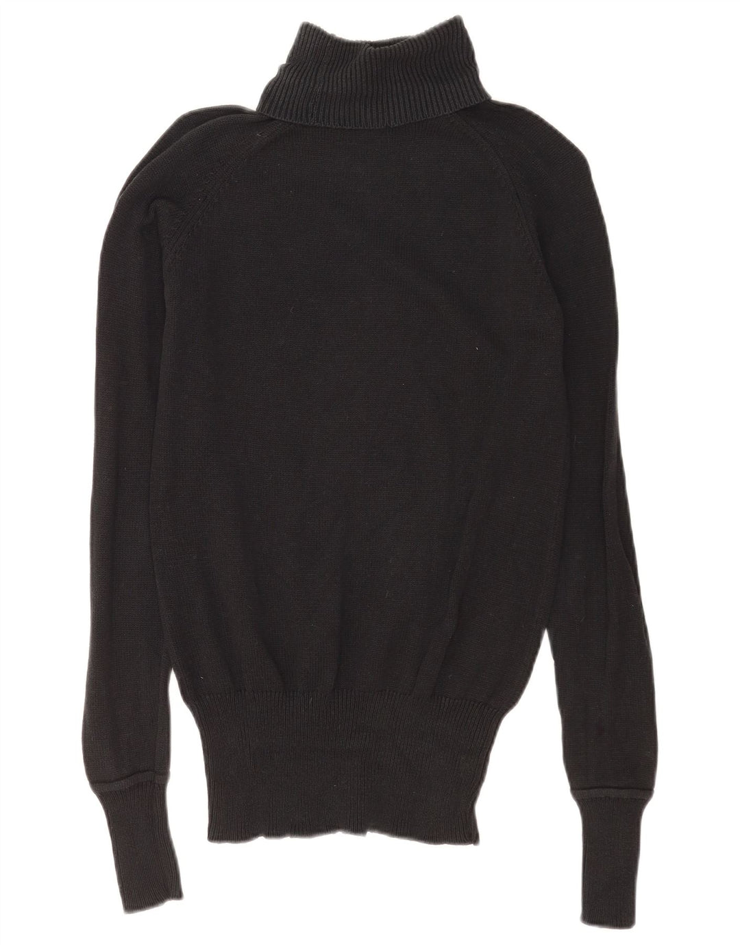 Suéter feminino Zara com gola redonda e algodão azul marinho médio UK 14