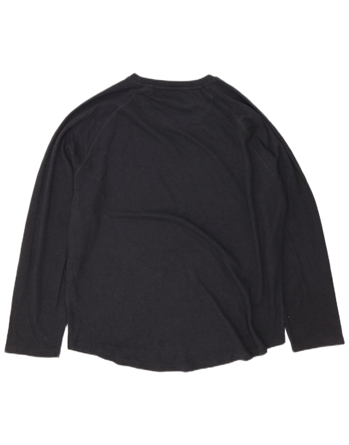 Crew Clothing Mens Top Manga Longa 2XL Algodão Preto