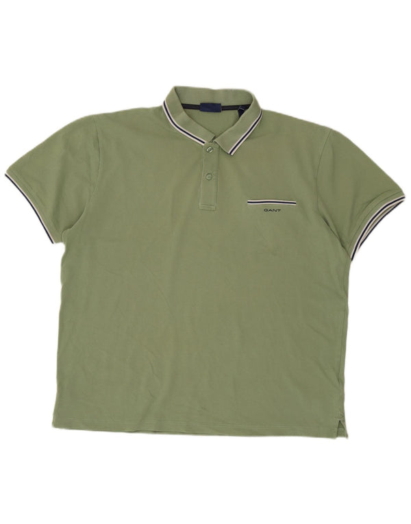 Camisa polo masculina Gant 2XL algodão listrado verde
