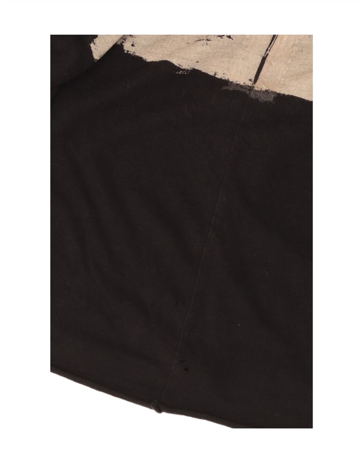 Camiseta feminina Zara com estampa gráfica UK 12 médio preto