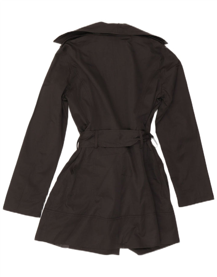 Sobretudo feminino Zara UK 10 pequeno poliéster preto