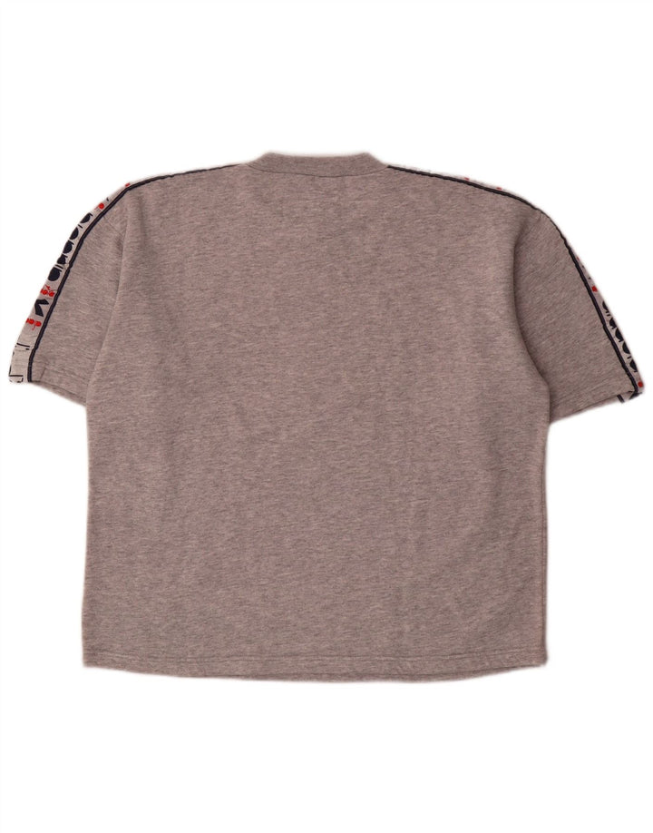 Camiseta gráfica masculina Diadora Top cinza médio